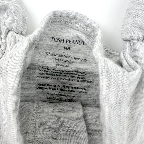 Posh Peanut Gray Ruffle Romper - Picture 4 of 5